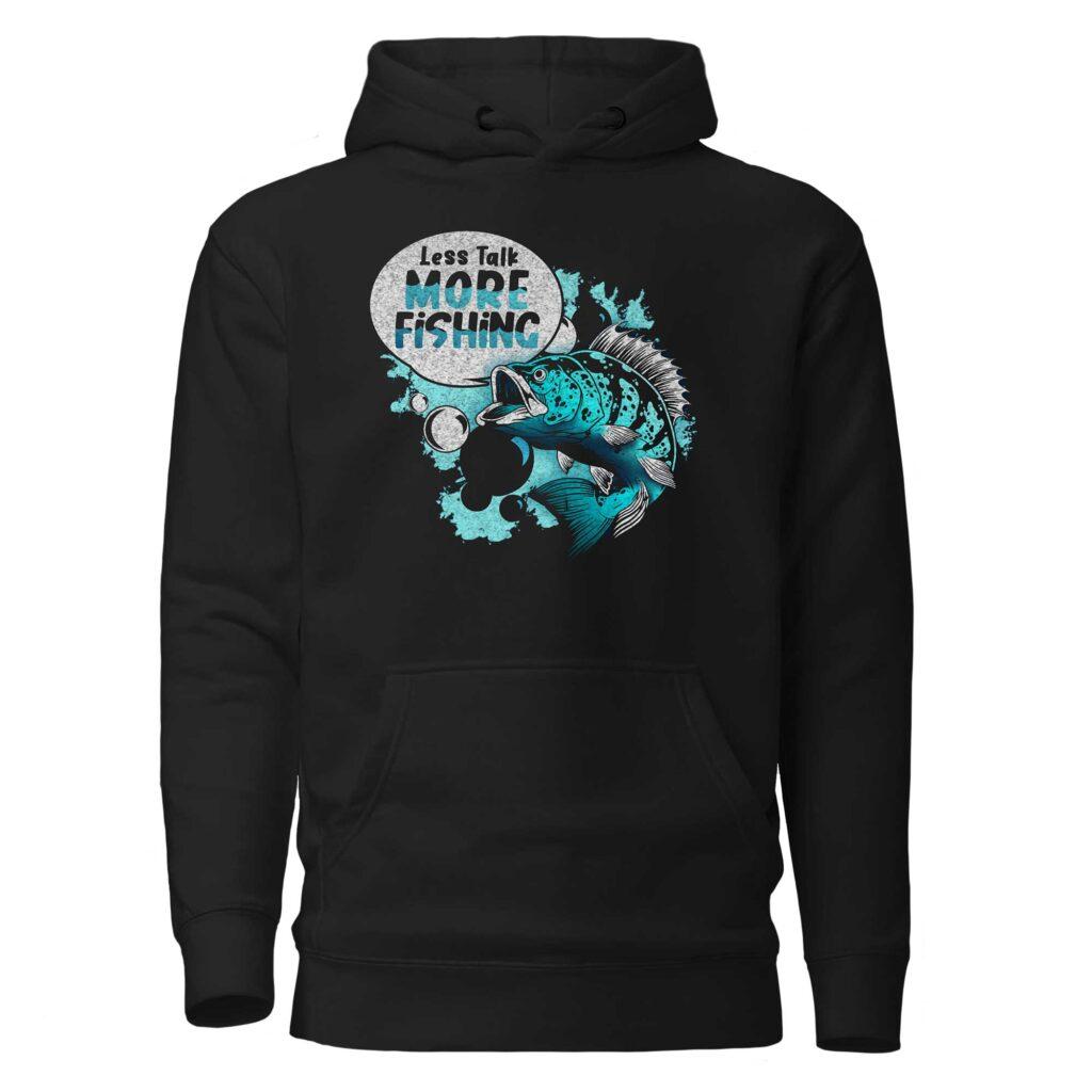 less-talk-more-fishing-black-hoodie